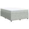 vidaXL Giroletto a Molle con Materasso Grigio Chiaro 160x200cm Velluto