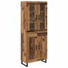 vidaXL Credenza 2 pz Legno vecchio 69,5 x 34 x 180 cm