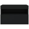 vidaXL Mobile TV a Parete con Luci LED Nero 60x30x40 cm