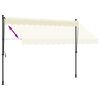 vidaXL Tenda da Sole Retrattile Crema 300x150 cm in Tessuto e Acciaio