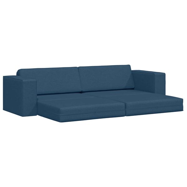 vidaXL Divano letto Blu navy 245 x 78 x 77 cm Tessuto