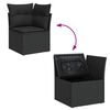 vidaXL Set Divani da Giardino con Cuscini 8 pz Nero Polyrattan Acacia