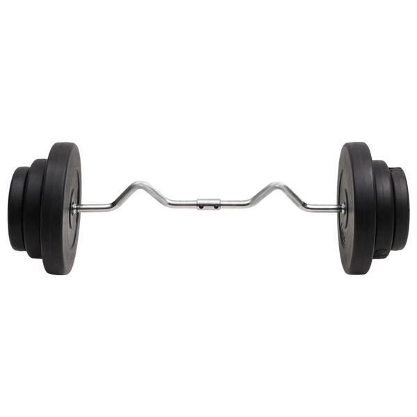 vidaXL Bilanciere Curvo con Dischi 60 kg