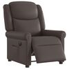 vidaXL Poltrona Reclinabile Elettrica Marrone lucido Similpelle