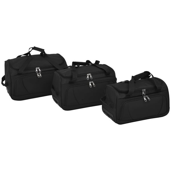 vidaXL Set di Valigie 3 pz Nero