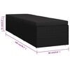 vidaXL Lettino Prendisole con Cuscino in Polyrattan Nero