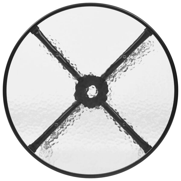 vidaXL Set Mobili da Pranzo per Giardino 3 pz Nero