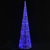 vidaXL Piramide Decorativa Cono di Luce LED Acrilico Blu 120 cm