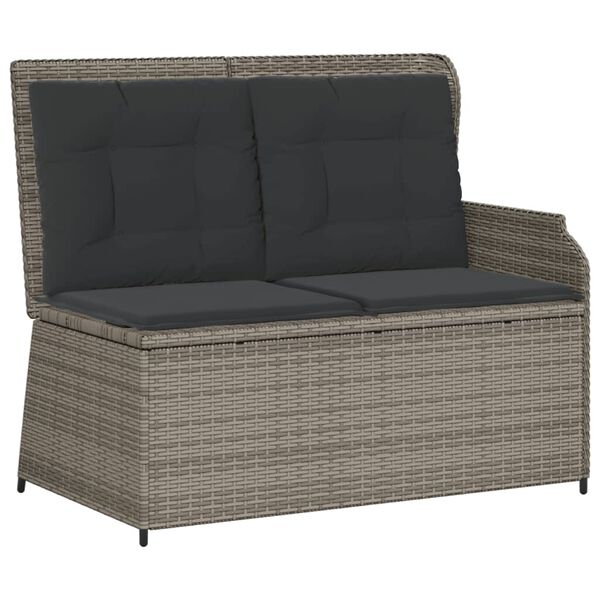 vidaXL Set Divani da Giardino 5 pz con Cuscini in Polyrattan Grigio