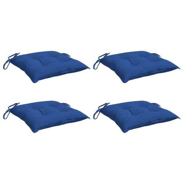 vidaXL Cuscini per Pallet 4 pz Blu 50x50x7 cm Tessuto Oxford
