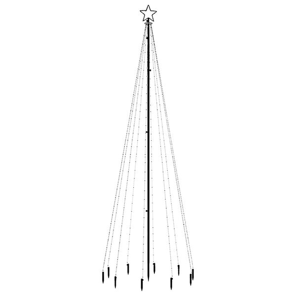 vidaXL Albero di Natale con Puntale Bianco Caldo 310 LED 300 cm