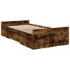 vidaXL Giroletto con Cassetti Rovere Fumo 90x190 cm Legno Multistrato