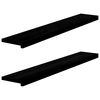 vidaXL Davanzali 2 pz Marrone-nero 120x20x2 cm Legno Massello Rovere
