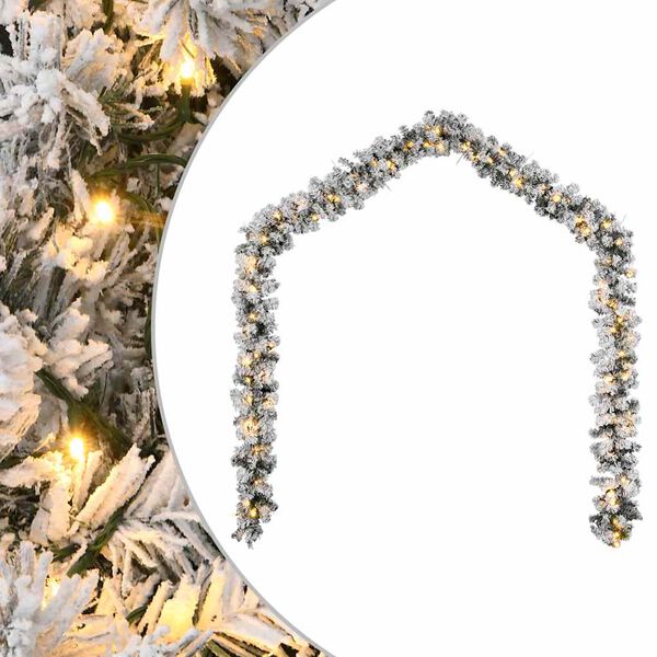 vidaXL Ghirlanda natalizia con luci LED verde 5 m PVC