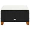 vidaXL Sgabello Giardino con Cuscino Nero 63,5x56x32 cm in Polyrattan