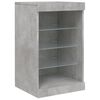 vidaXL Credenza con Luci LED Grigio Cemento 41x37x67 cm