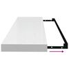 vidaXL Scaffali a Parete 2 pz Bianco Lucido 90x23,5x3,8 cm in MDF