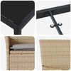 vidaXL Set da Pranzo per Giardino con cuscino 7 pcs Beige polyrattan