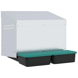 vidaXL Nido per Galline a 2 Scomparti da Parete in Acciaio Zincato