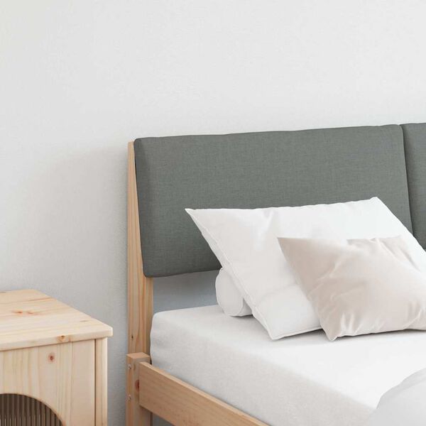 vidaXL Testiera imbottita Grigio scuro 160 cm Pino massello