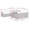 vidaXL Set Divani da Giardino 11 pz con Cuscini Polyrattan Acacia Nero