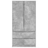 vidaXL Armadietto con cassetto Grigio Cemento 79,5 x 49 x 156 cm