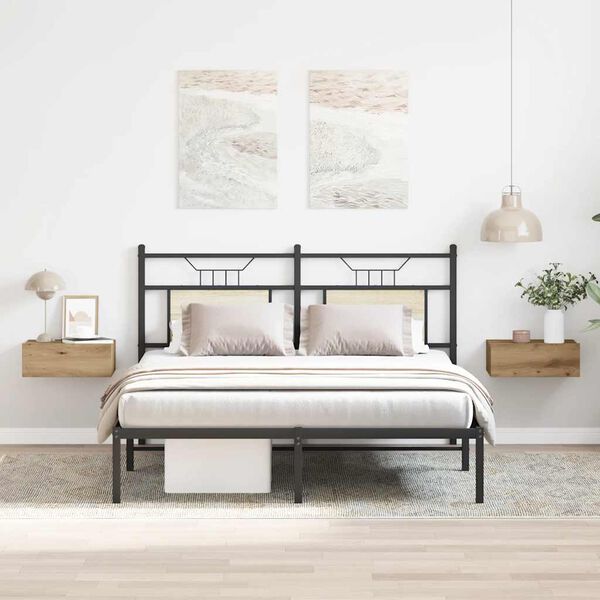 vidaXL Comodini Pensili 2pz Rovere Artigianale 40x30x15 cm Truciolato