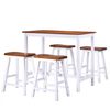 vidaXL Set Tavolo da Bar e Sgabelli 5 pz in Legno Massello