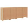 vidaXL Credenza con Luci LED Rovere Sonoma 164x37x67 cm