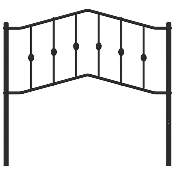 vidaXL Testiera in Metallo Nero 100 cm