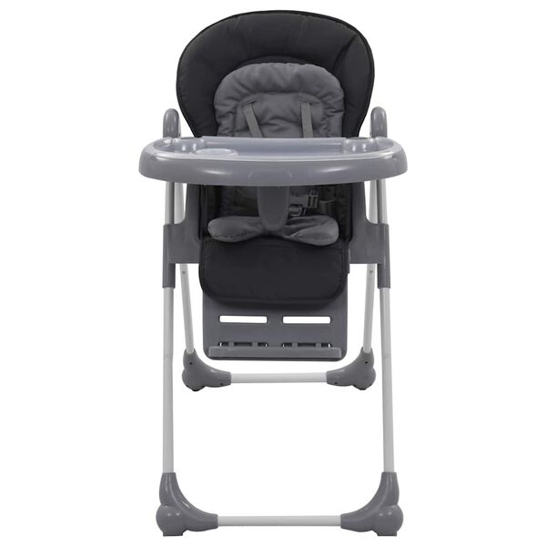 vidaXL Seggiolone Pappa per Bambini Grigio