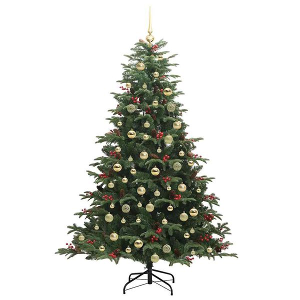 vidaXL Albero di Natale artificiale con 300 LED Verde 180 cm