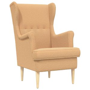 vidaXL Poltrona Beige Boucl&eacute;