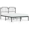 vidaXL Giroletto con Testiera in Metallo Nero 140x190 cm