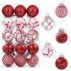 vidaXL Set di Palline di Natale 30 pz Rosso &Oslash; 6 cm PET