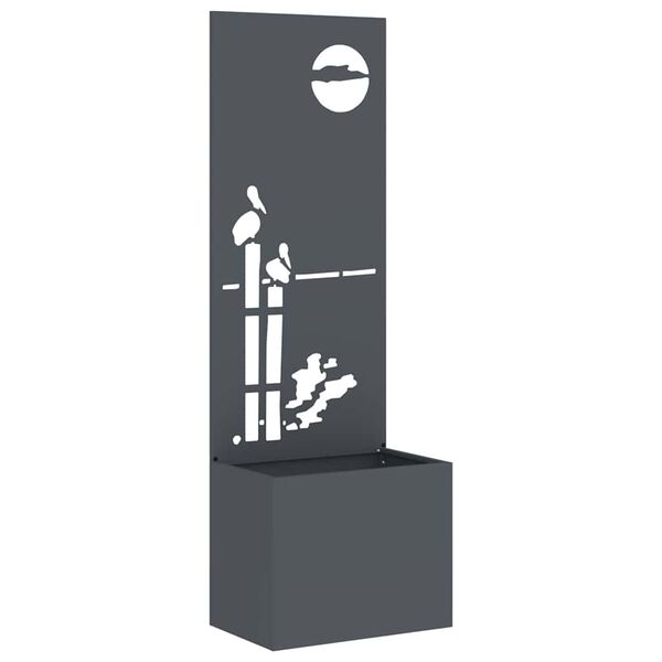 vidaXL Schermo per privacy in giardino Traforo Antracite 50 x 140 cm