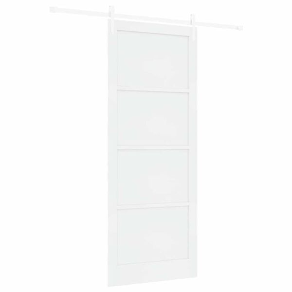 vidaXL Porta scorrevole ORKDAL Bianco 93 x 232 cm Pino massello