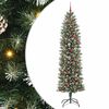 vidaXL Albero di Natale Artificiale Sottile Verde e Bianco 240 cm