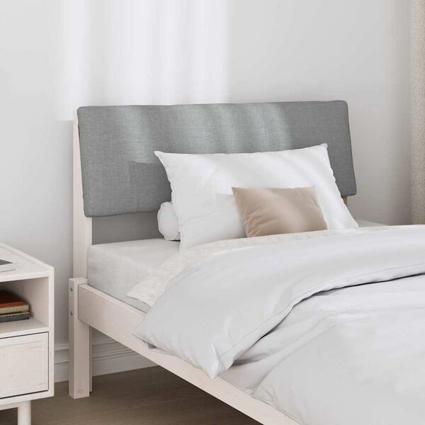 vidaXL Testiera imbottita Grigio chiaro 90 cm Pino massello