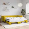 vidaXL Divano Letto Estraibile con Materassi Giallo 100x200 cm Velluto
