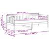vidaXL Letto Giorno con materasso Marrone e Bianco Cerato 90 x 200 cm