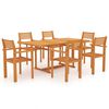 vidaXL Set da Pranzo da Giardino 9 pz in Legno Massello di Teak