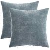 vidaXL Federa 2 pz HEERLEN Azzurro 40 x 40 cm Tessuto Chenille