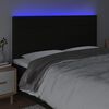 vidaXL Testiera a LED Nera 160x5x118/128 cm in Tessuto