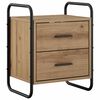 vidaXL Mobiletto da Letto Appeso Rovere Artigianale 40 x 30 x 50 cm