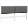 vidaXL Testiera imbottita Bianco e grigio chiaro 180 cm Pino massello