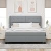 vidaXL Letto a molle con materasso Grigio chiaro 180 x 200 cm Tessuto