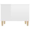 vidaXL Tavolino Salotto Bianco Lucido 60x44,5x45 cm Legno Multistrato