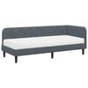 vidaXL Cornice del letto ad angolo Grigio scuro 80 x 200 cm Velluto