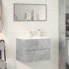 vidaXL Armadietto da Bagno Grigio Cemento 60x38,5x45cm in Truciolato